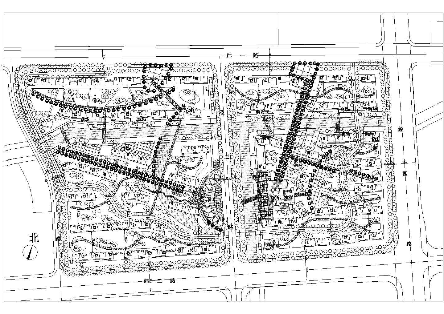 某住宅小区CAD设计大样规划方案