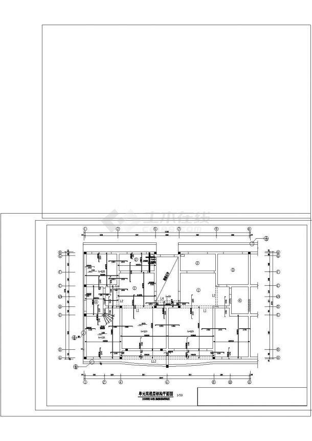 长18.24x2米 宽11.74米 6层砖混住宅楼结构施工图-图二