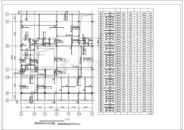【砚山】长11.86米 宽11.76米 3层砖混私人住宅结构施工图-图二