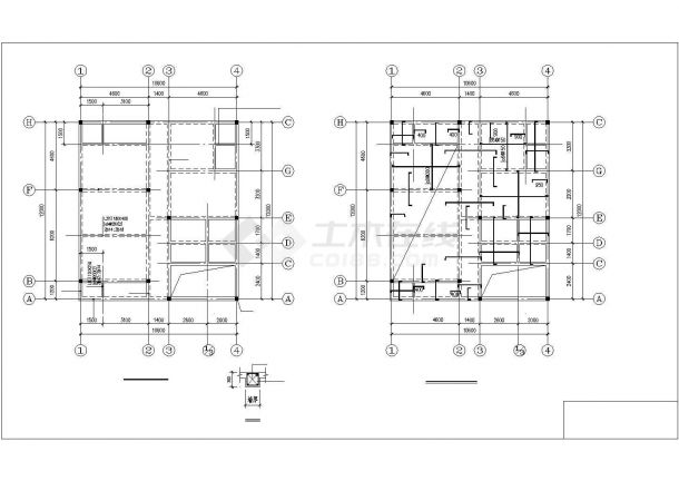 长12米 宽10.6米 3层砖混农村住宅楼结构施工图-图一