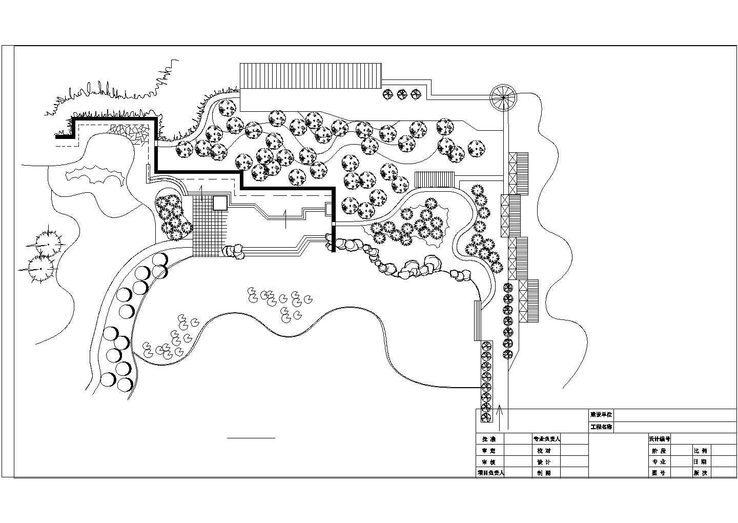某公园平面设计CAD详细景观大样规划图