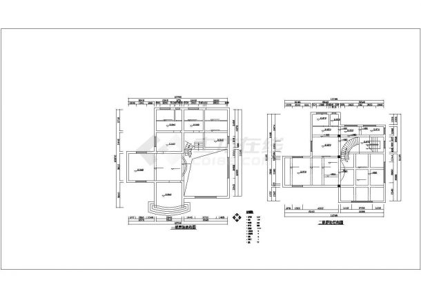 珠海市某风景度假区4层框架结构独栋别墅全套装修装饰设计CAD图纸-图二