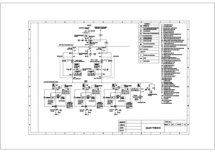 IEC标准国外水电站主英文接线图CAD_图1