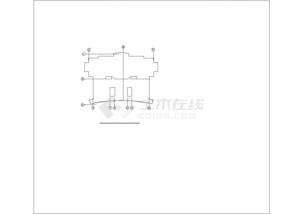 广东省某地双子塔高层办公综合大楼cad设计施工图纸-图一