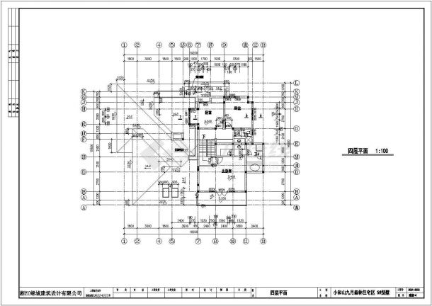 某四层砖混结构森林住宅别墅设计cad全套建筑施工图（标注详细）-图一