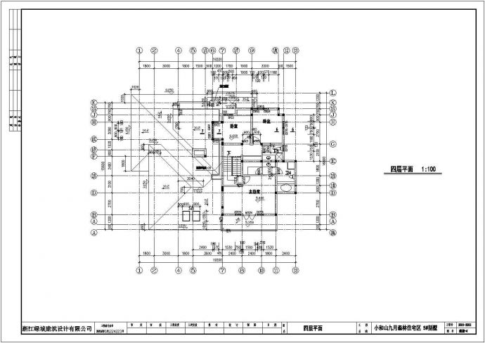 某四层砖混结构森林住宅别墅设计cad全套建筑施工图（标注详细）_图1