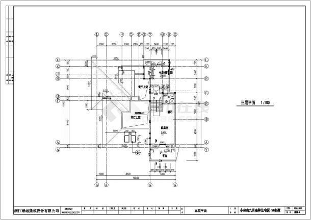 某四层砖混结构森林住宅别墅设计cad全套建筑施工图（标注详细）-图二