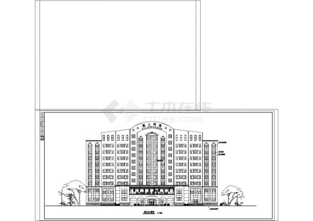 某大酒店建筑设计cad方案施工图纸-图二