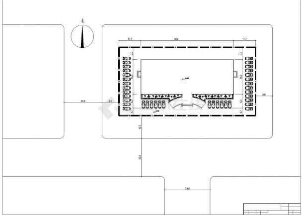 【5层】5324平米钢框架办公楼建筑cad图纸毕业设计-图一