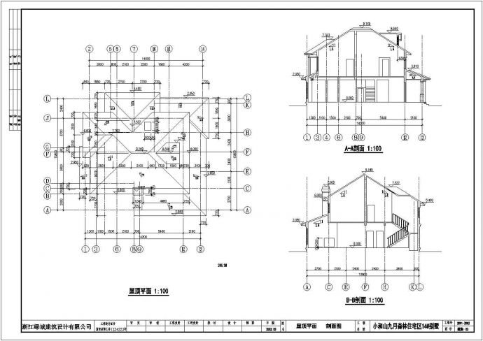 某二层砖混结构简欧风格森林住宅别墅设计cad全套建筑施工图（标注详细）_图1