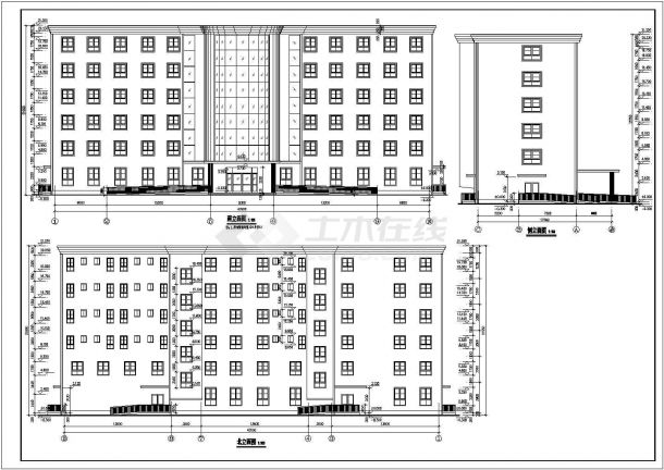 江苏某建筑公司在北方某地精品医院cad设计施工图纸(平面立面剖面楼梯)-图一