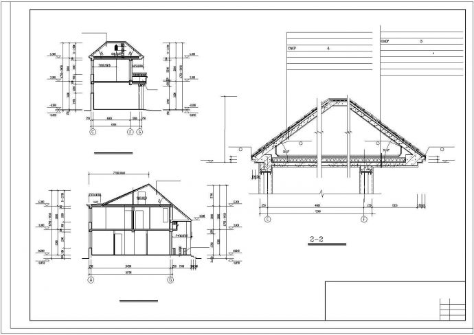 某地区二层别墅住宅建筑设计施工CAD图纸_图1