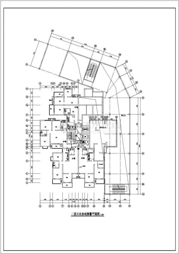 某18层综合办公楼电气cad施工设计图纸-图一
