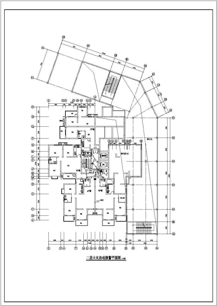 某18层综合办公楼电气cad施工设计图纸_图1