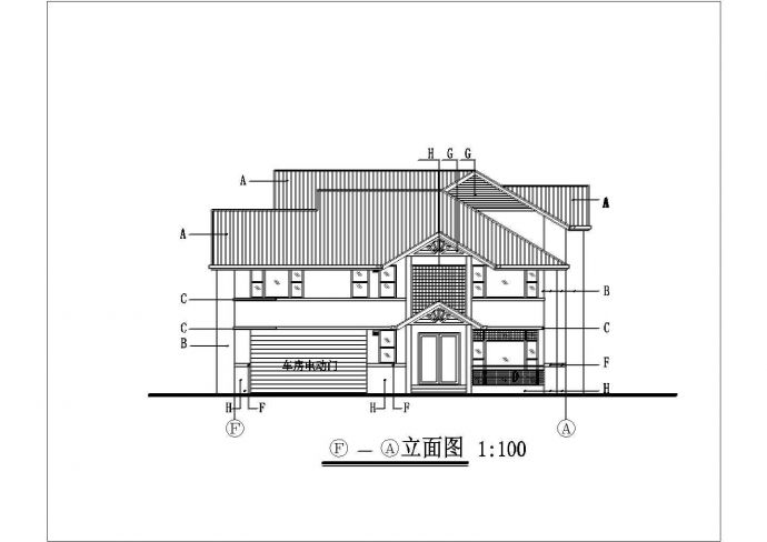 某地区标准别墅住宅建筑设计CAD图纸_图1