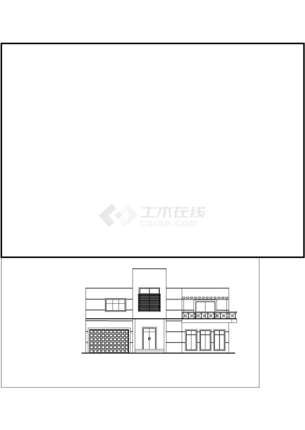 某经济开发区私人别墅建筑设计CAD图纸-图一