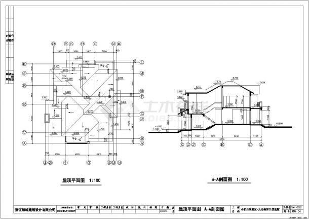 某二层砖混结构欧式风格斜屋顶森林住宅别墅设计cad全套建筑施工图（甲级院设计）-图一