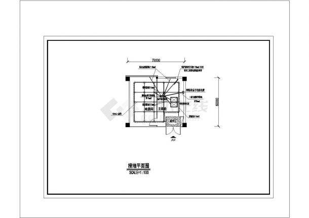 某教学楼机房电气施工图CAD-图二