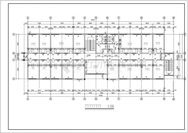 某污水处理厂CAD设计构造完整框架结构施工图-图二