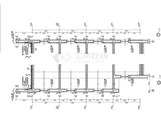 某大型公司设计平面厂房CAD建筑施工图-图二