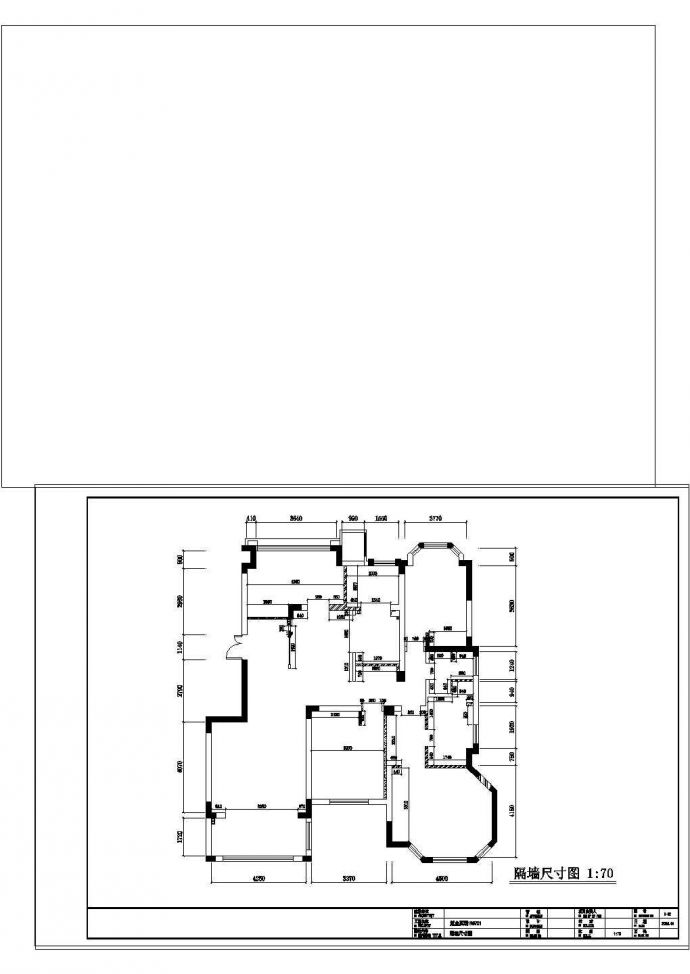 欧式风格（三房）住宅装修施工图_图1