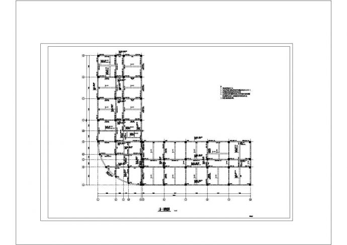 某10441平米框架办公楼建筑结构毕业设计图纸（含计算书）_图1