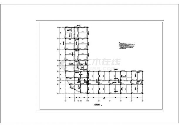 某10441平米框架办公楼建筑结构毕业设计图纸（含计算书）-图二