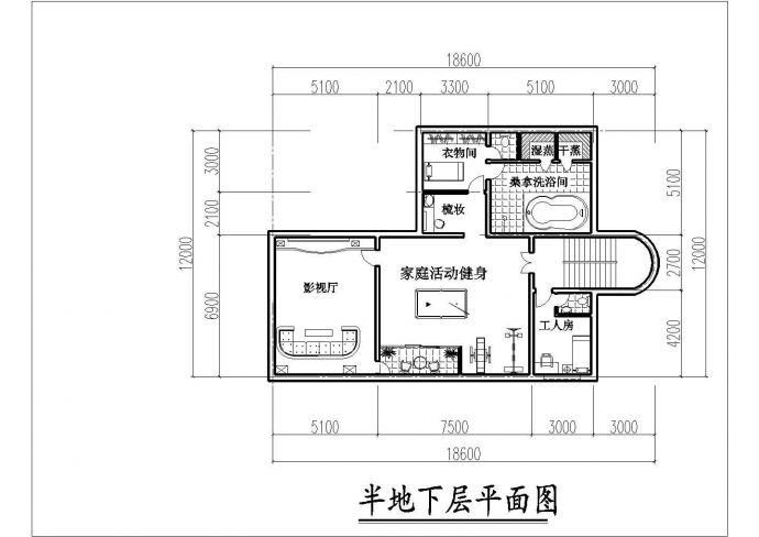 某经济开发区居民小区欧式别墅建筑平面设计CAD图纸_图1