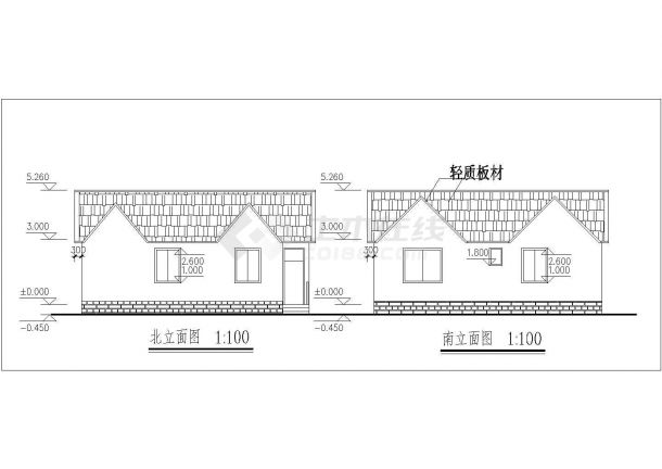 某经济开发区别墅区居住建筑设计CAD图纸-图二