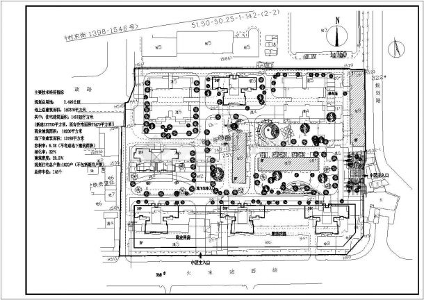 某高级民居小区规划设计详细施工方案CAD图纸-图一
