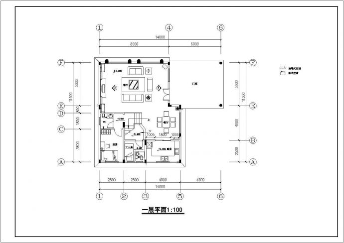 某城市高级居住别墅建筑装修设计CAD图纸_图1