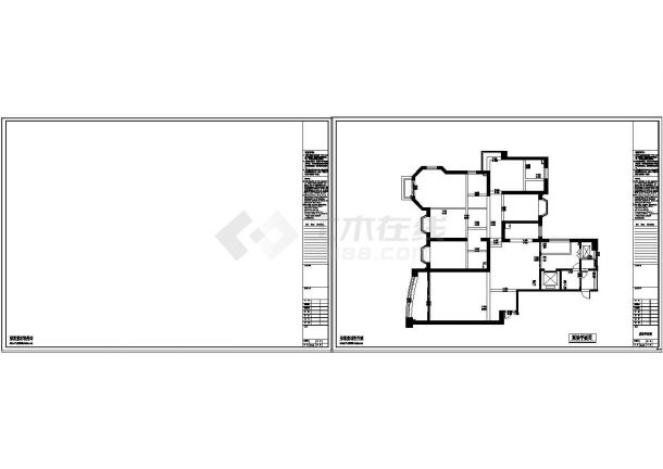名城银河湾欧式(四房)住宅装修施工图（含实景照片）-图二