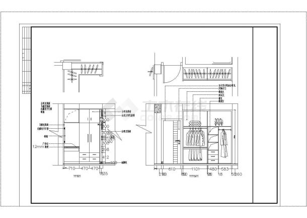 某城市花园式小区别墅建筑室内装修设计CAD图纸-图二