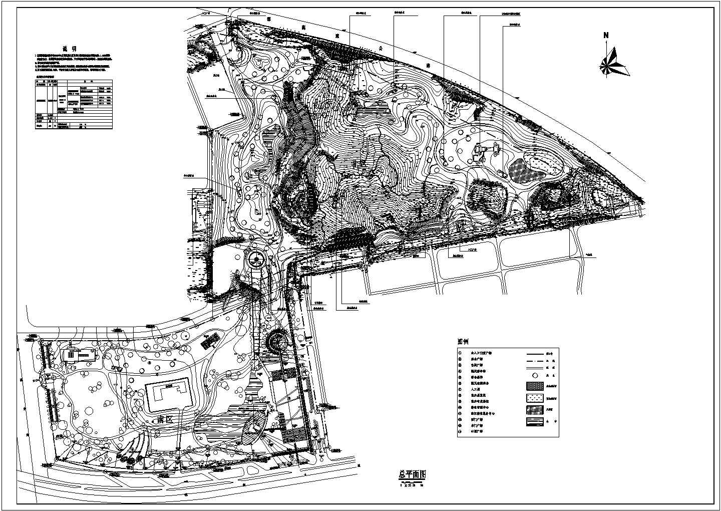 某园博园总平面规划详细设计施工方案CAD图纸