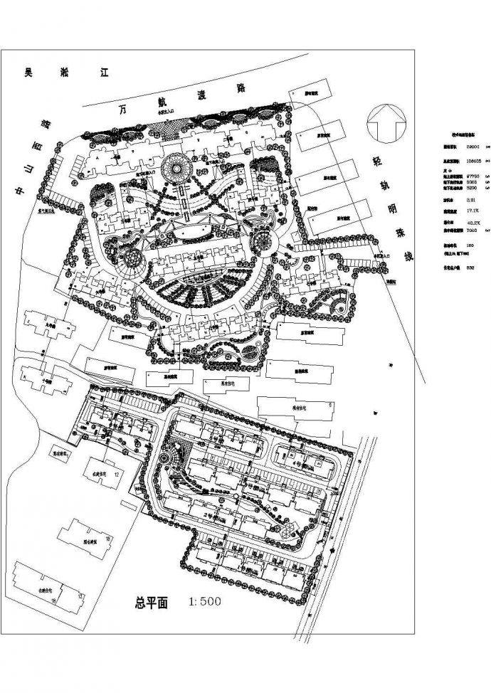 某地区居民综合小区总体规划详细设计施工方案CAD图纸_图1