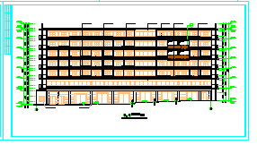 学生公寓D栋建筑cad施工图-图一