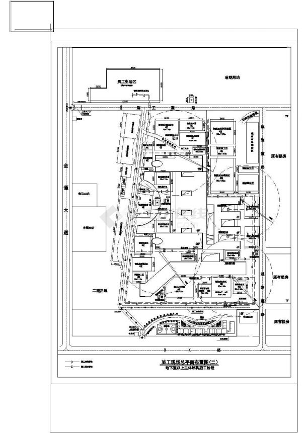 5-[江西]综合楼施工现场平面布置图(CAD4张)-图二