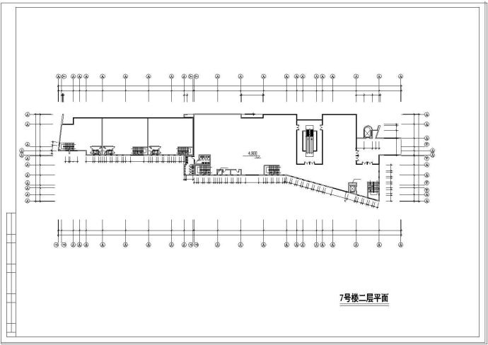 四层商业中心建筑设计cad施工图附带效果图_图1