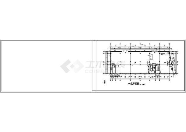 某地区宾馆商住楼建筑cad图纸-图一