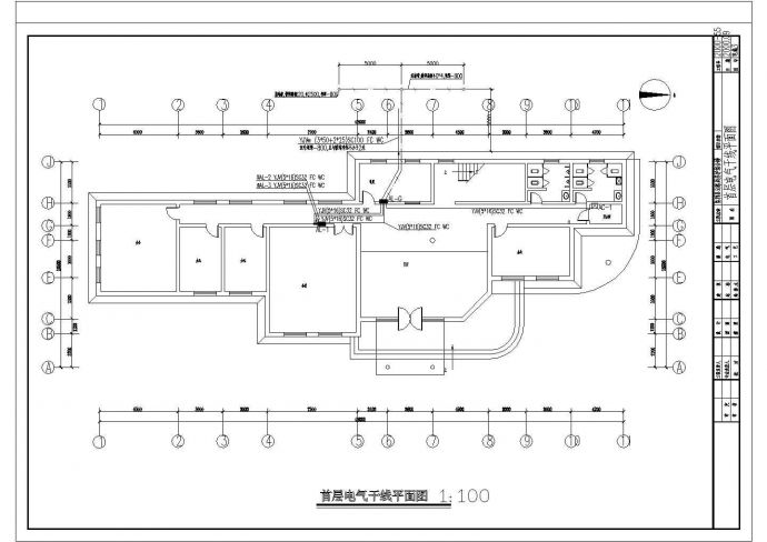 办公楼设计_山东某办公楼电气设计CAD图纸_图1