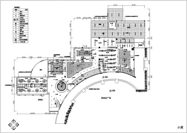 某高速公路服务区中式餐厅室内装修设计cad详细施工图（含效果图）-图二
