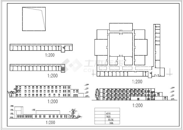 某地区宾馆建筑设计cad方案图纸-图二