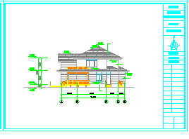 2层独栋别墅建筑设计施工cad全图（含效果图）-图一