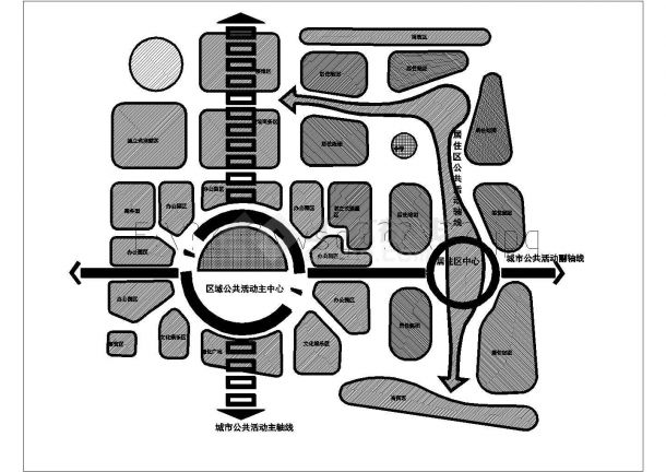 某东营中心区总规划详细设计施工方案CAD图纸-图一