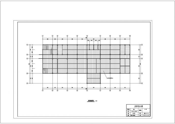 【6层】5810平米钢框架结构办公楼毕业设计结构cad图，共十张_图1