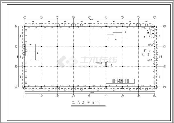 某地大型超市建筑cad施工图纸-图一