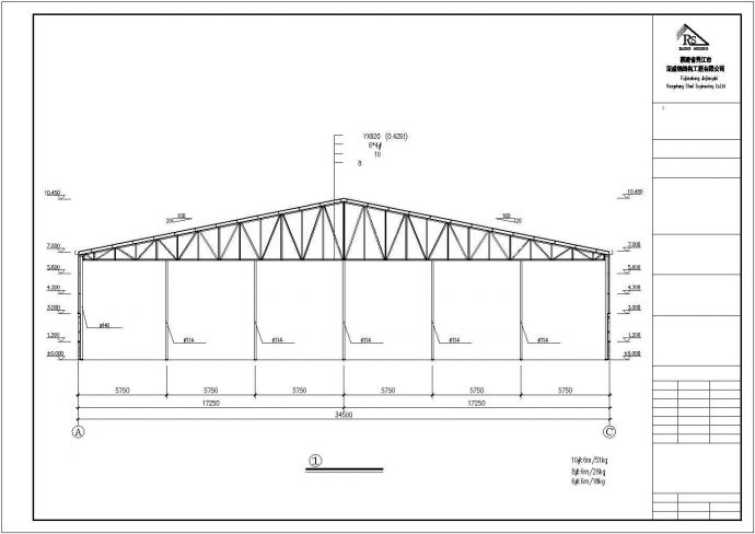 某地大型钢结构楼设计CAD图纸_图1