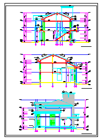 两层别墅cad建筑方案施工图附效果图_图1