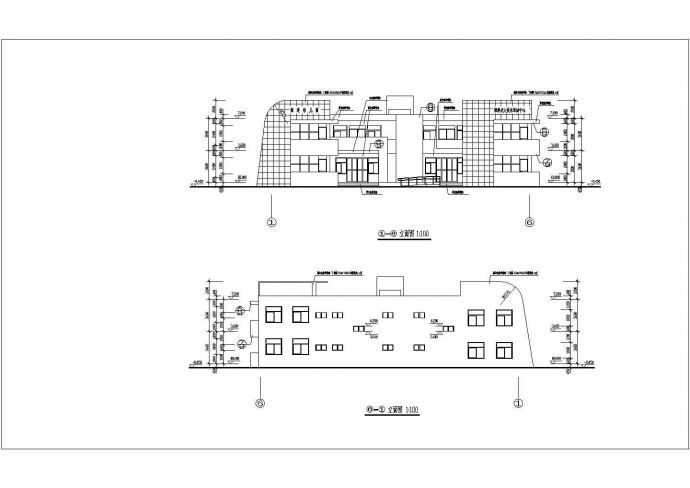 三层幼儿园建筑施工图（含大样图）_图1