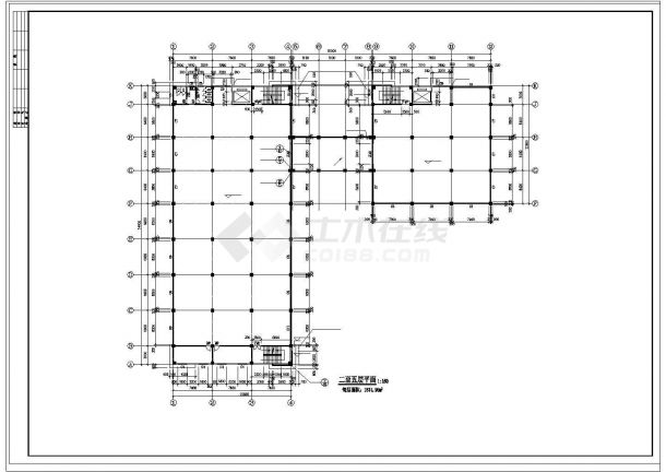 厂房设计_某地多层厂房建筑设计施工cad图纸-图二